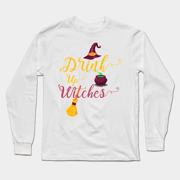 Drink up witches Long Sleeve T-Shirt by teeprin